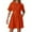 Red, variant on Dresses Solid Color Women Casual Summer Dress Short Sleeve A-Line Stand Collar Plain Elegant Daily Home Outing Comfort Flowy Lightweight Breathable Fabric Lovely Sundress Wedding Guest Dress