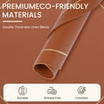 thumbnail image 4 of REGALWOVEN Placemats Set of 6 Faux Leather Placemats for Kitchen Dining Table Decor Washable Heat Resistant Table Placemats Wipeable Table Mat Brown 15*15in, 4 of 7