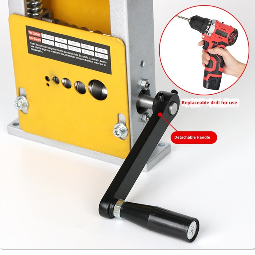 CEORPER Double Mode Wire Stripper Automatic and Manual for Efficient Cable Stripping 6 Hole for 3-5mm/7mm/9mm/12mm/17mm Wire