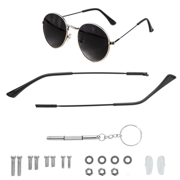 Glasses Arms Replacement, 1 Pair Glasses Legs with Accessory Kit