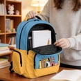 thumbnail image 6 of Xixirimido Cat Pens Castle Print 17" School Backpack for Girls Boys High School Book Bag Cute Backpack Lightweight Middle School Back Pack Daypack Elementary, 6 of 8