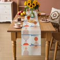 thumbnail image 3 of Abstract Terracotta Sun Curve Art Table Runner 70 Inches Long,Kitchen Dining Tablerunners Boho Minimalist Art Linen Table Runners Dresser Scarves for Home Dinner Wedding Holiday Party Decor, 3 of 9