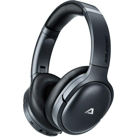 Active Noise Cancelling Headphones, ABLEGRID QuietOdio 10 Bluetooth 5.0 Over Ear Wireless Headphones with Deep Bass Mic/Apt-X, Soft Protein Earpads, 40H Playtime for Travel/Work/TV/PC/Cellphones