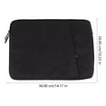 thumbnail image 3 of FELTECHELECTR Laptop Sleeve with Handle Black Polyester 1Pcs 14.15x10.22x1.18in, 3 of 6