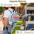 thumbnail image 5 of FKELYI Clear Backpacks for Elementary Student 17 Inch Schoolbag Musical Note Blue Axolotl Print Transprent School Bookbag Boys Casual Daypack Girls Travel Bags, 5 of 7