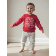 thumbnail image 4 of BemeyourBBs Toddler Baby Boy Spring Outfits Valentines Day Clothes Letter Print Long Sleeve Pullover Sweatshirt Tops Solid Pants Set, 4 of 9