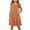 Orange, variant on Dgankt Girls' Sleeveless Skirt Girl's Summer Casual U Neck Sundresses Pleated Knee Length Sleeveless Tank Dress Dresses Size 6-15 Years