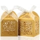 thumbnail image 1 of Cajas de regalo COTOPHER, 60 unidades, doradas, 5 x 5 x 7 cm, con cinta, 1 of 6
