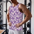 thumbnail image 5 of Gukieu Daisies Flowers Print Men's Quick Dry Fitness Vest, Round Neck Sleeveless Fitness Bodybuilding Top-Large, 5 of 7