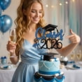 thumbnail image 5 of 7x5 Inch Graduation Party Cake Topper Cardstock Plugin for University and High School Class of 2026 Festive Celebrations, Green, 5 of 5