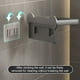 thumbnail image 5 of Soporte para papel higiénico montado en la pared con estantería para teléfono - Soporte adhesivo sin taladrar - Estante de plástico beige o gris para baño, 5 of 6