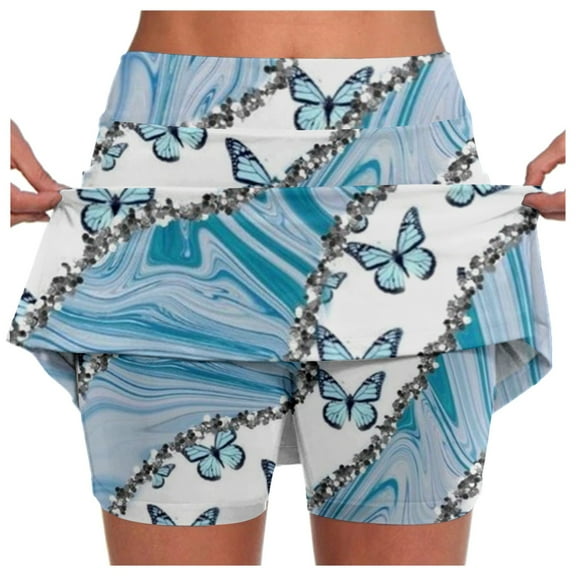 Fsqjgq Tutu Skirt Y2k Skirts for Women Maxi Skirt Falda Jean Mini Skirt Women's Tennis Skirts High Waisted Mini Skirt with Pockets Inner Shorts for Athletic Skorts Sports Running Pleated Skirt M