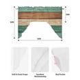 thumbnail image 6 of Farmhouse Teal Brown Swag Valances for Windows, Vintage Wooden Striped Swag Curtains for Kitchen, Living Room, Small Window Treatments Drapes Curtains for Cafe, Bathroom, Bedroom, 56"x36", 6 of 6
