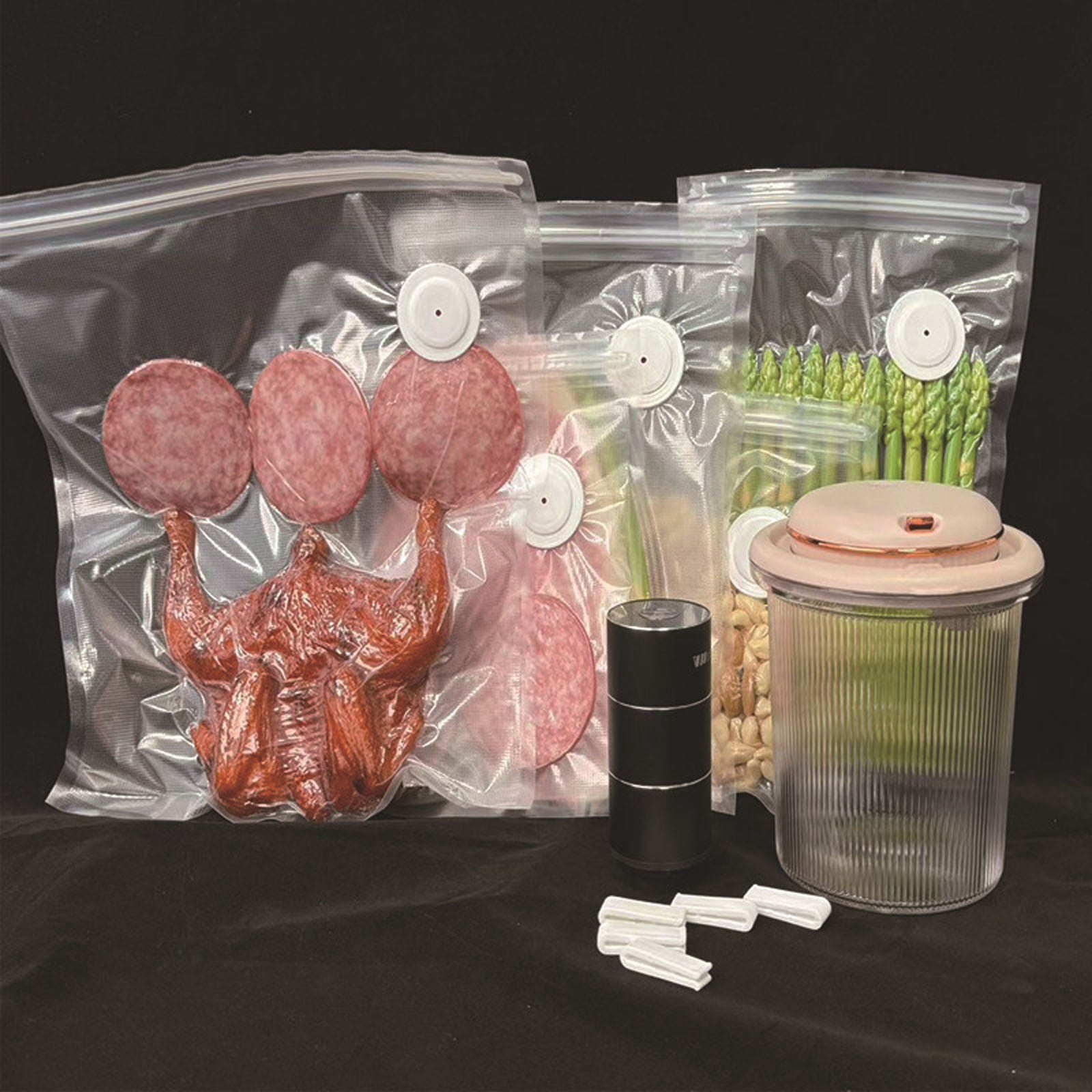 Reusable Vacuum Sealer Bags for Food Preservation Leak Proof Storage Compatible with Sealing Machines