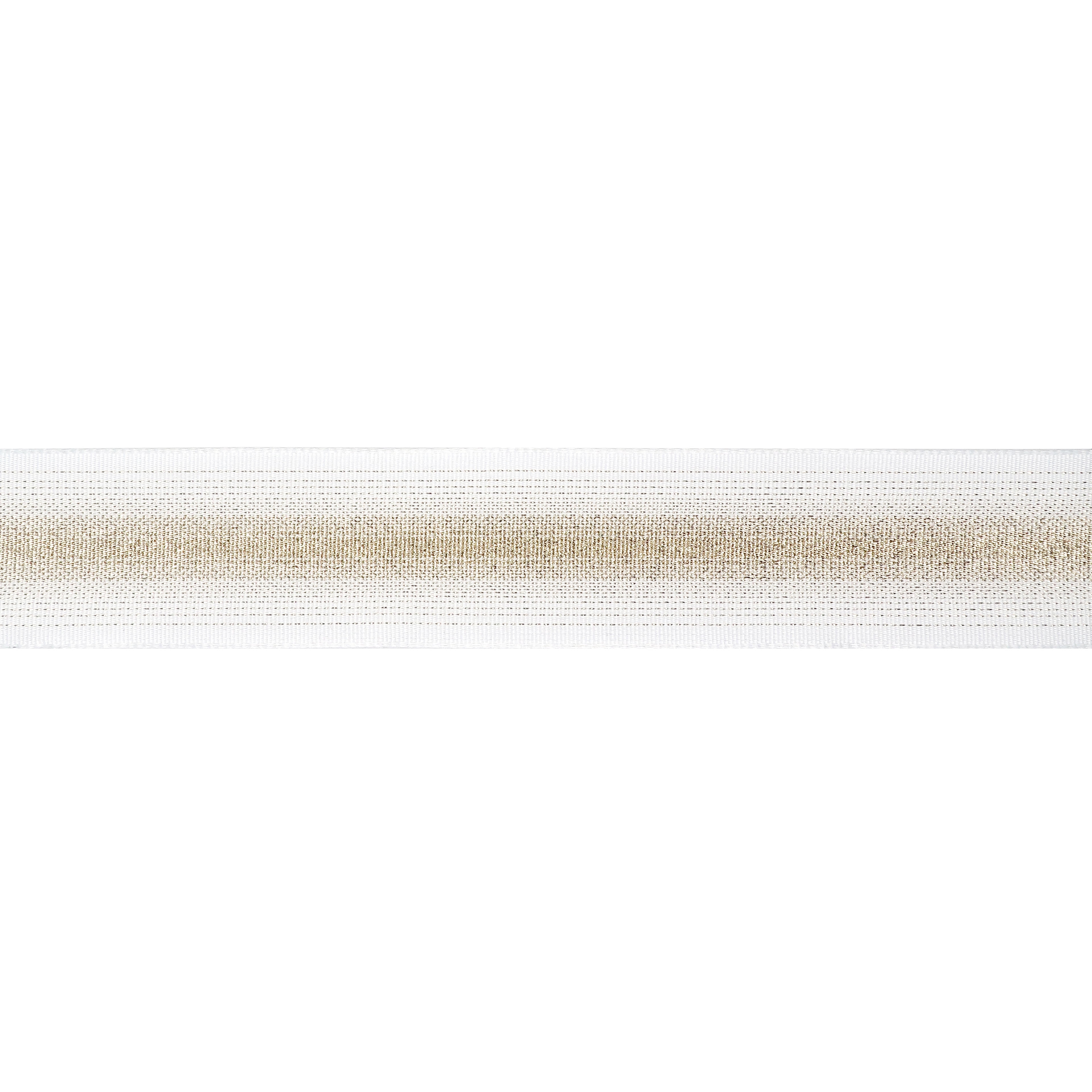 Celebrate It 1.5" x 3yd White and Gold Metallic Wired Ombre Ribbon - Shimmering Polyester Blend, Woven Selvage, Ideal for Crafts & Gift Decor, 12 Pack