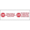 T902P136PK Red / White 2 Inch x 110 yds. - Stop / Alto Pre-Printed 2.2 Mil Carton Sealing Tape CASE OF 6