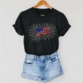 thumbnail image 4 of Cavosen Patriotic Shirts for Women Petite 4th of July Short Sleeve Round Neck Tops American Flag Print T Shirts Lady XL Red White and Blue Casual Shirts Patriotic Tunic Tees 2025 Patriotic Outfits, 4 of 7