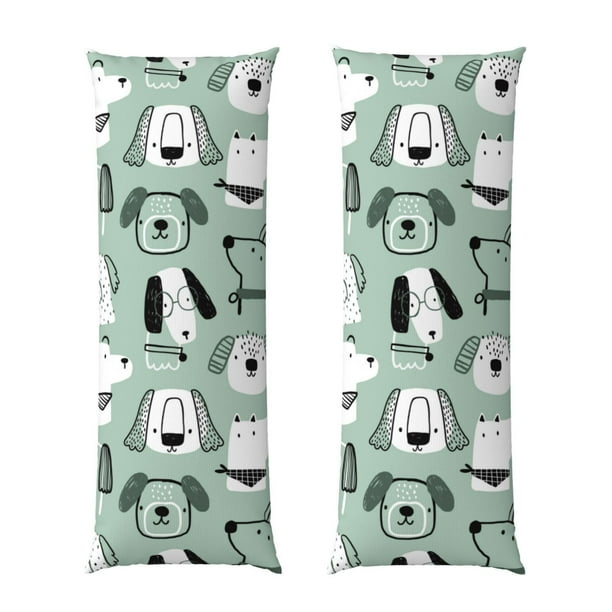 Balery Puppy Funda Protectora para Almohada Corporal de Algodón Hipoalergénico con Cierre(55 x 21 pulgadas), Almohadas No Incluidas