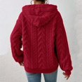 thumbnail image 4 of Women's Casual Drop Shoulder Hooded Sweater Pullover Long Sleeve Drawstring Comfortable Teddy Soft Warm Loungewear, 4 of 7