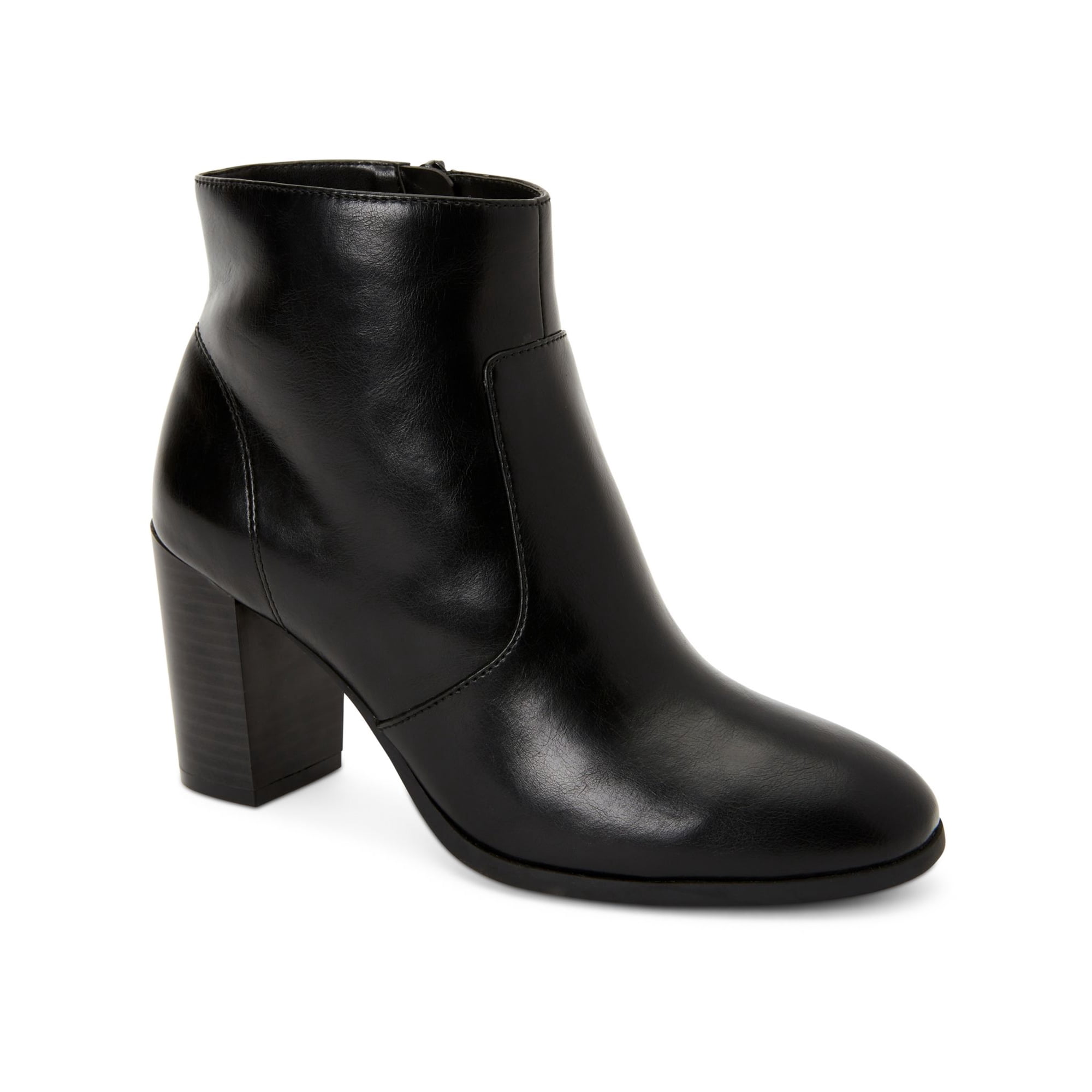 STYLE COMPANY Womens Black Snake Print Slip Resistant Comfort Parinaa Round Toe Block Heel Zip Up Dress Booties 8.5 M Walmart