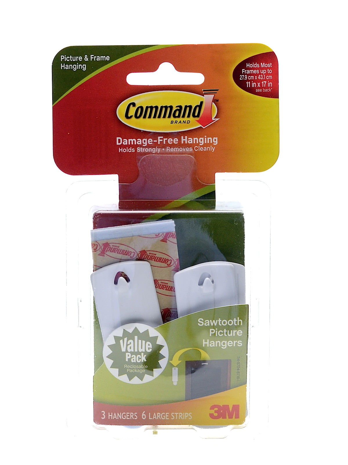 Removable Picture Hangers for sawtooth mounted work (pack of 2