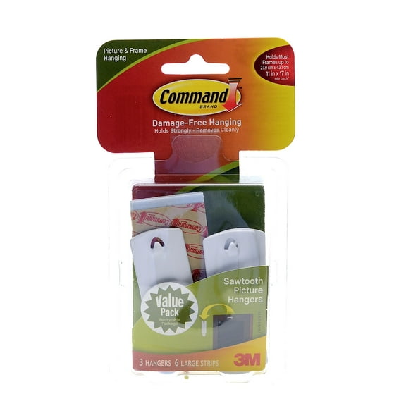 Removable Picture Hangers for sawtooth mounted work (pack of 2)