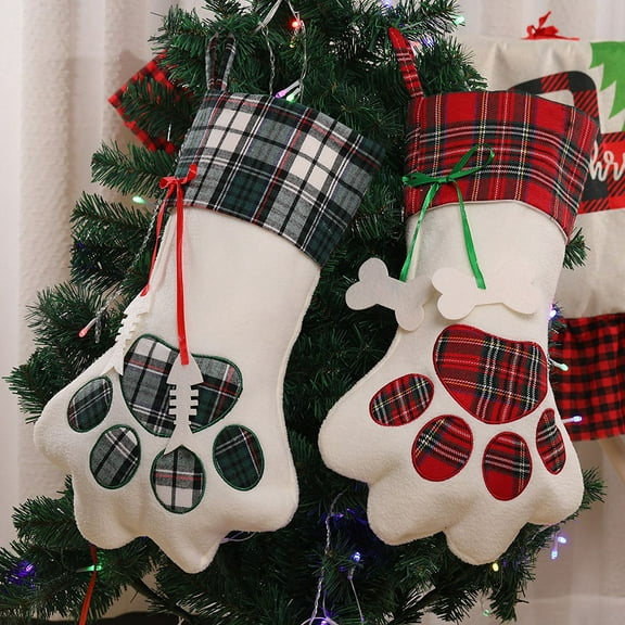 Christmas Stockings Pet--Pattern Stockings Fireplace Hanging Stockings for Pet and Christmas-Decoration B