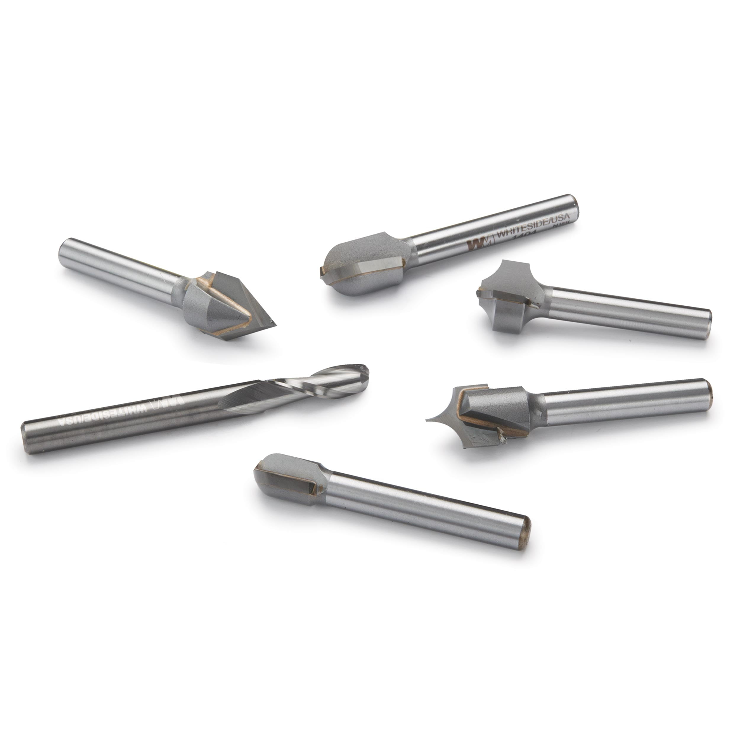 Whiteside CNC Signmaking Router Bit Set, 6 Pieces
