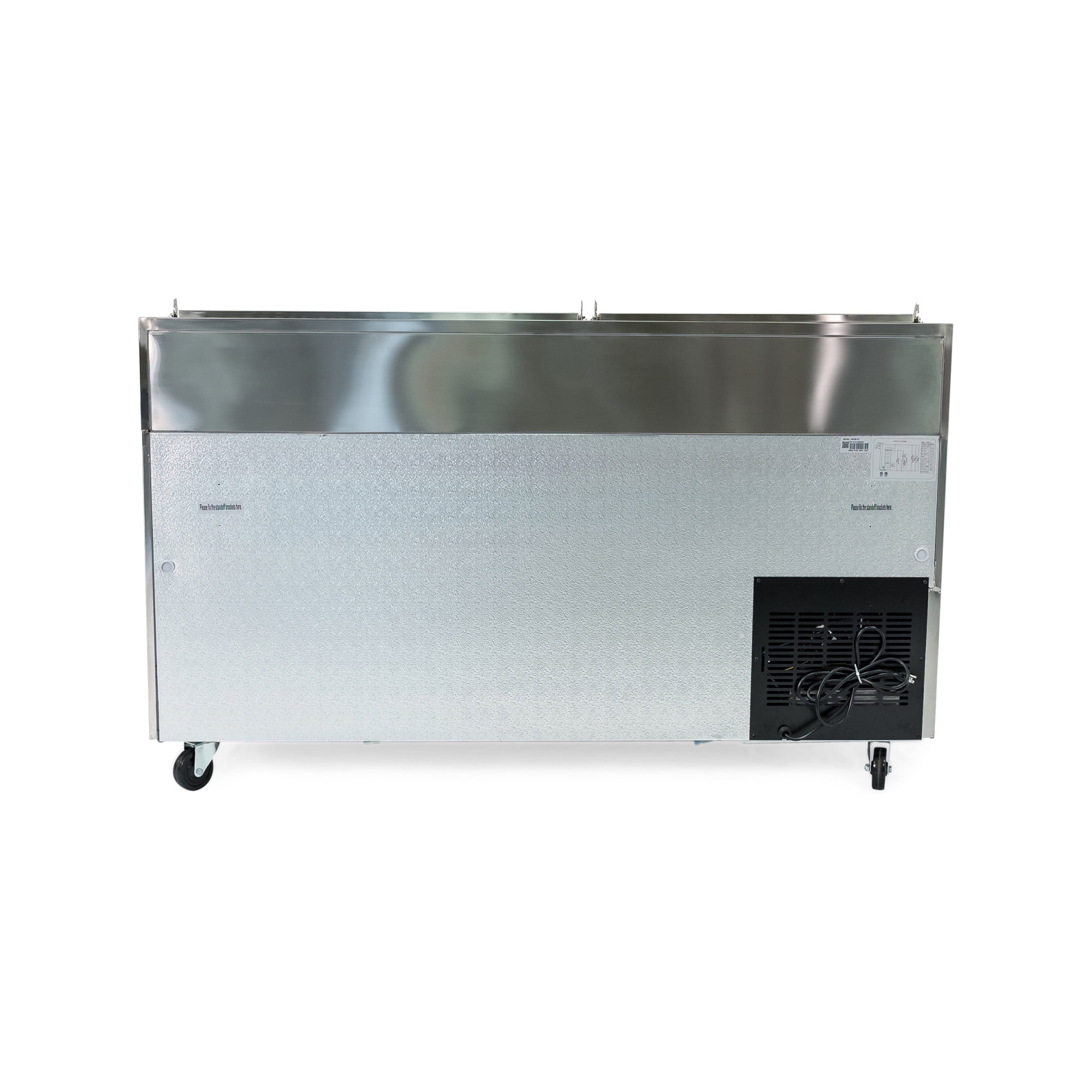 Norpole 16 cu. ft. 2-Door Pizza Prep Table Commercial Refrigerator in Stainless Steel in Stainless Steel
