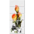 thumbnail image 2 of Hand drawn Yellow and Red Roses - Floral Canvas Art Print, 2 of 3