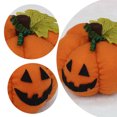 thumbnail image 3 of Hadanceo Halloween Pumpkin Ornament Cute Fluffy Plush Toy Ghost Face Pumpkin Stuffed Doll Decoration Halloween Party Scene Layout Props Holiday Gift, 3 of 8