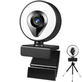 thumbnail image 1 of Caméra Web 1080P avec Micro et Ringljus, Luminosité Réglable à 3 Niveaux de l'Écran, Plug and Play, Caméra pc, Caméra d'Ordinateur Portable, Web, et pc, 1 of 4