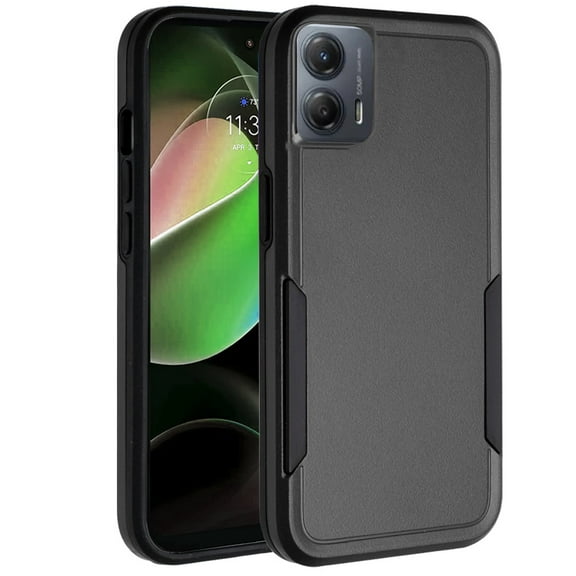 For Motorola Moto G 5G 2023 Heavy Duty Shockproof Dual Layer Drop Protection Tough Hybrid Rugged Rubber Defend Cover ,Xpm Phone Case [ Black ]