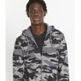 thumbnail image 2 of BUFFALO Mens Gray Camouflage Long Sleeve Classic Fit Full Zip Pullover Sweater XXL, 2 of 3