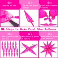 thumbnail image 3 of Globos FUNTOOB Estrella Metálicos Rosa Fucsia 50 piezas, 3 of 9