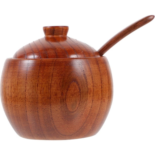 MERRYHAPY 1Jgo Frasco De Almacenamiento Para Especias De Madera Con Marrón