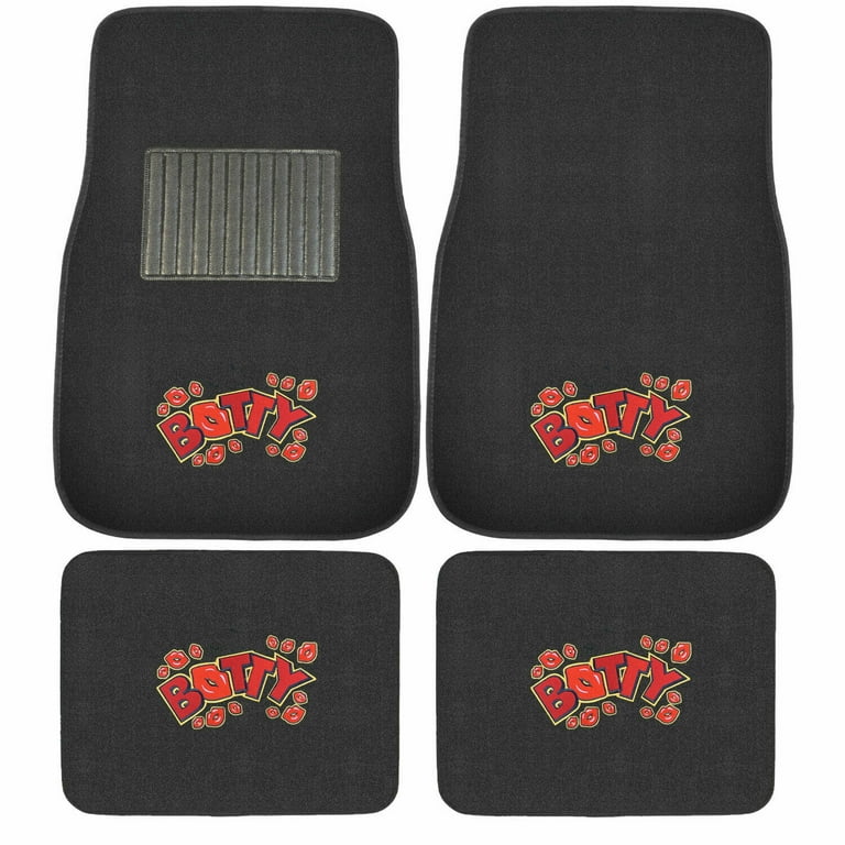 New 4pc KISS Betty Car Truck Front Back All Weather Carpet Floor Mats Set -  Walmart.com
