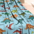 thumbnail image 3 of Blue Cartoon Dinosaurs Names Pattern Blanket,Comfortable Soft Lamb Wool Throw Blanket,All Season,Warm Lightweight Blankets for Sofa Bed Couch Living Room Chair,40"x50", 3 of 4
