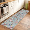 thumbnail image 2 of Runner Rug 2 x 6 Ft, Spring Red Floral Washable Non-Slip Floor Mat for Kitchen Hallway/Entryway, Daiy Birds Farmhouse Blue Botanical Long Kitchen Runner Area Rugs for Living Room, Low-Profile, 2 of 8