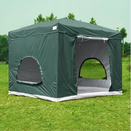 Quictent Standing Room Tent 10x10 Ft Waterproof Camping Tent Pop Up Canopy Gazebo Mesh 8 7ft Height Frame Included Green