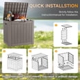 thumbnail image 5 of LHBCraft 31-Gallon Lockable Resin Deck Box, Waterproof Outdoor Storage Box for Patio Cushions & Accessories, 5 of 7