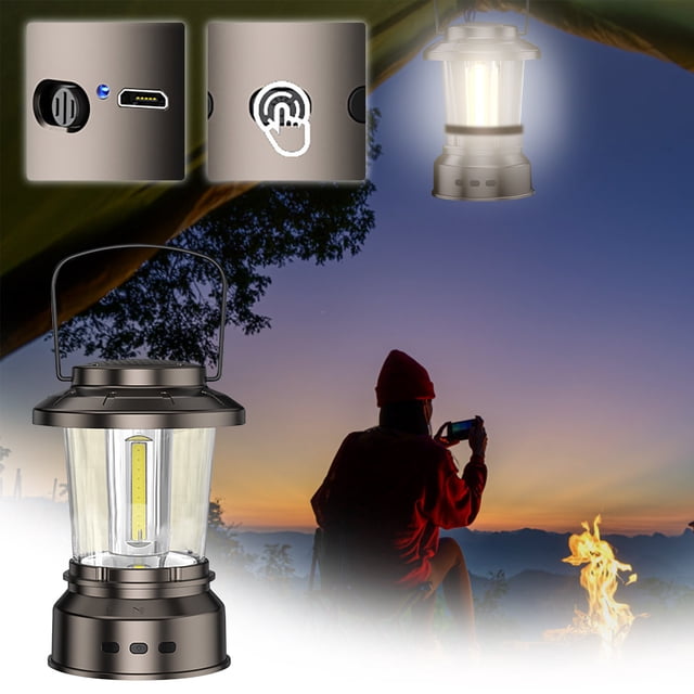 Nueva luz de Camping al aire libre, iluminación portátil recargable, luz de ambiente de Audio Bluetooth multifuncional, luz de Camping Vintage Cob Wmkox8yii hjk3396