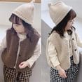 thumbnail image 3 of GYRATEDREAM Girls' Sherpa Fleece Vests Fuzzy Sleeveless Jacket Button Fall Winter Outwear for 1-6 Years, 3 of 9