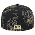 thumbnail image 4 of Men's New Era Black Atlanta Braves 59FIFTY Day Allover Fitted Hat, 4 of 5