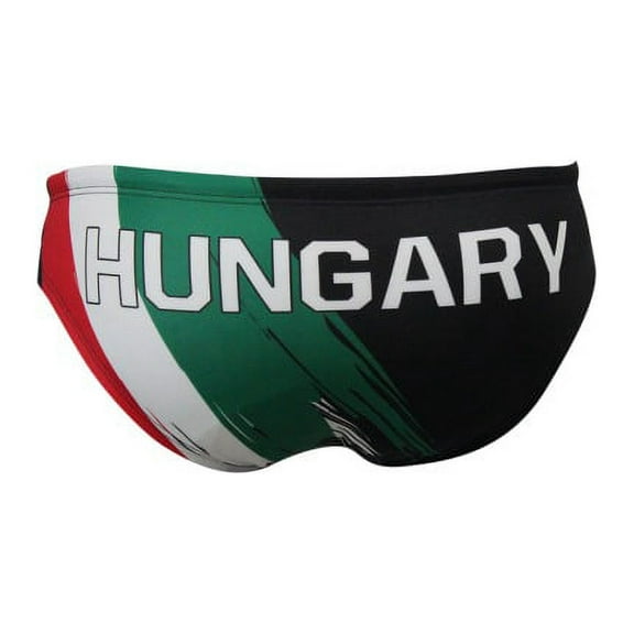 Men's Swimsuit Brief Athletic Swimwear Hungary Flag, Blue, Water Polo, Underwater Rugby, High Performance
