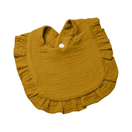 YOUYEDIAN Baby Bibs for Drooling and Teething Newborn Cute Drool Bibs Infant Casual Bibs for Baby Boy Girl (Earthy Yellow One Size)