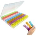 thumbnail image 1 of EKIND Multifunctional 56 SeparableCompartments Plastic Organizer Box Storage Case for Nail Diamonds, Beads, Art DIY, Crafts, Jewelry, Convenient to Carry and Retrieve(Colorful), 1 of 6
