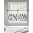 thumbnail image 5 of Green Botanical Sheer Kitchen Tier Curtains 24 Inch length, Rod Pocket Half Curtains Short Drapes, Watercolor Tree Light Filtering Chiffon Small Window Treatments 2 Panels 27.5"W x 24"L, 5 of 7