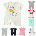 thumbnail image 4 of UAYOTSE Newborn Baby Boy Summer Clothes Short Sleeve Romper Jumpsuit One Piece Outfit,Sizes 0-6 Months, 4 of 4