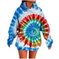 thumbnail image 2 of JUSLIO Sweatshirts for Women Hooded Tie Dye Hoodies Comfortable Everyday Long Sleeve Casual Sweatshirts, 2 of 5